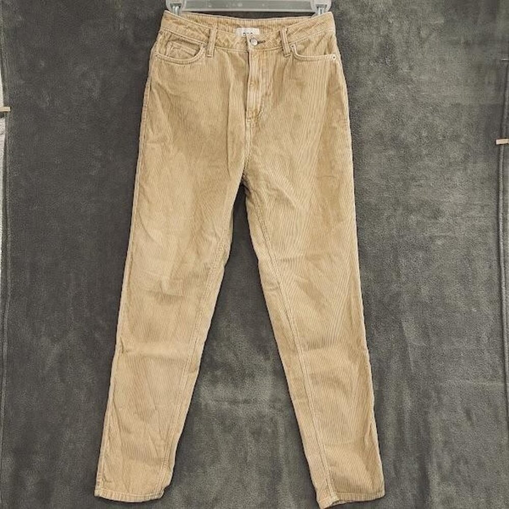 BDG Corduroy Pants Womens 28 Beige High-Rise Mom Jeans Casual Urban Outfitters